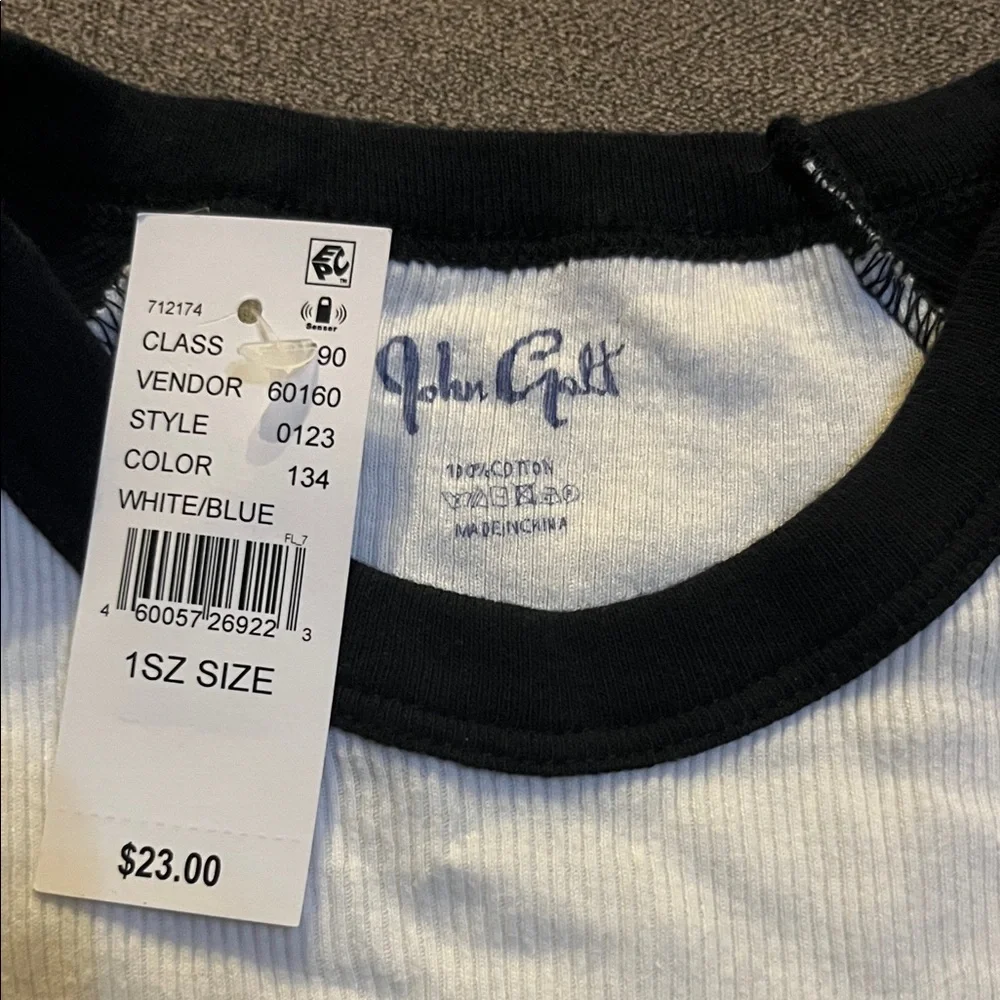 Black/navy and White Long Sleeve top from brandy melville 14 - Picture 2 of 2